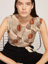 Ethnic pattern flowing blouse image number 0