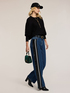 Palazzo jeans with side bands image number 0