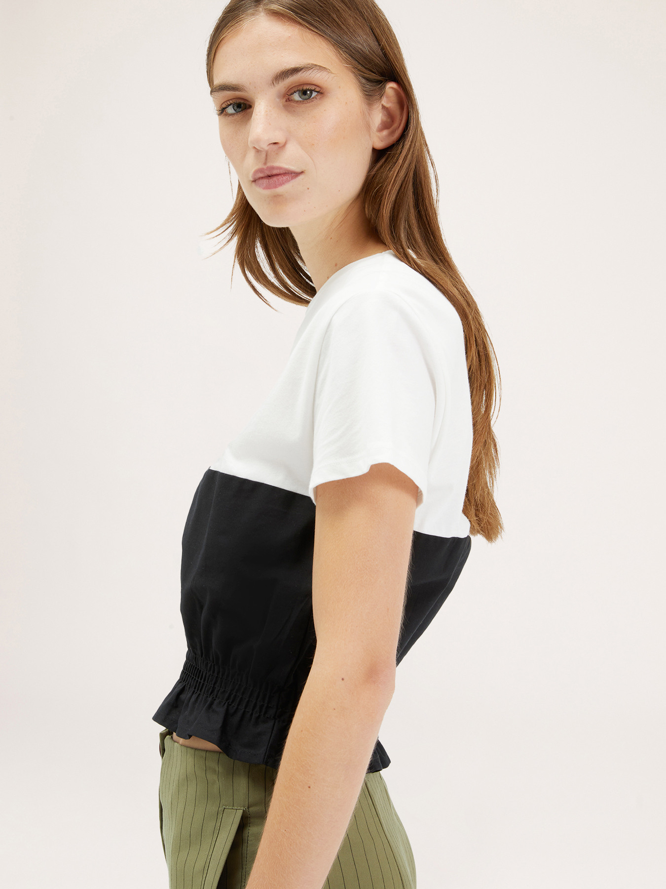 Tricou din două materiale cu bază elastică image number 2