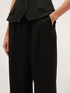 Palazzo trousers with pleats image number 3