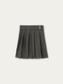 Short pleated skirt in Milano stitch image number 3