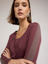 V-neck sweater in silk blend image number 2