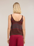 Top in maglia a righe in misto lurex image number 1
