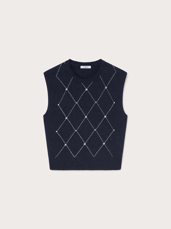 Weste aus Kaschmir-Mix mit Argyle-Muster