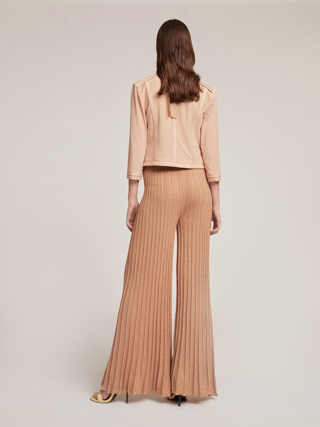 Pantaloni in maglia pliss&egrave; image number 1