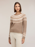 Fair isle sweater in alpaca blend with sequins image number 0