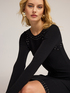 Midi-Strickkleid mit Schlaghose und Applikationen image number 3