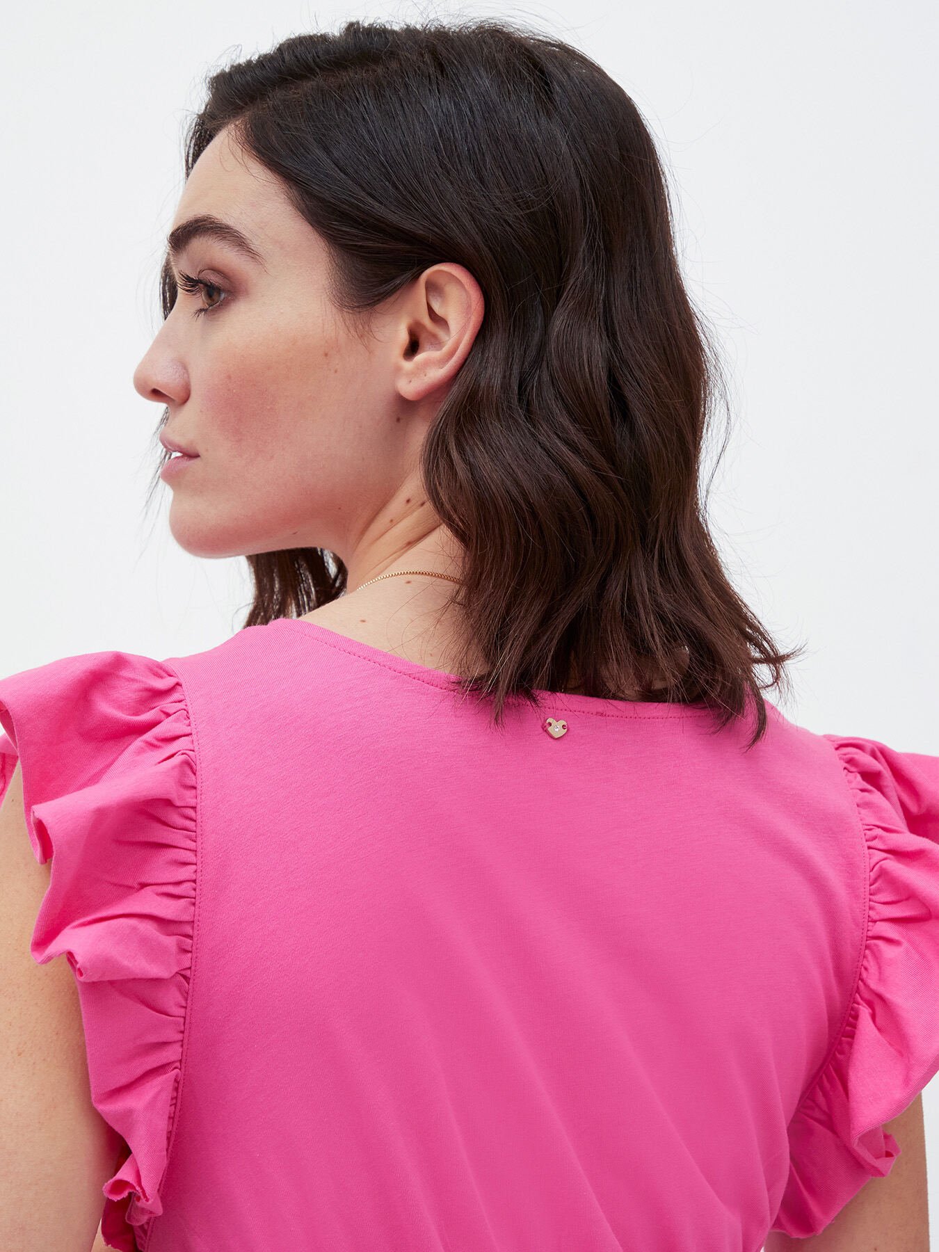 Midi dress with flounce image number 2