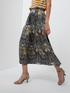 Jupe mi-longue fantaisie &agrave; fleurs image number 2