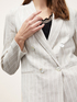 Linen-blend pinstripe blazer jacket image number 2