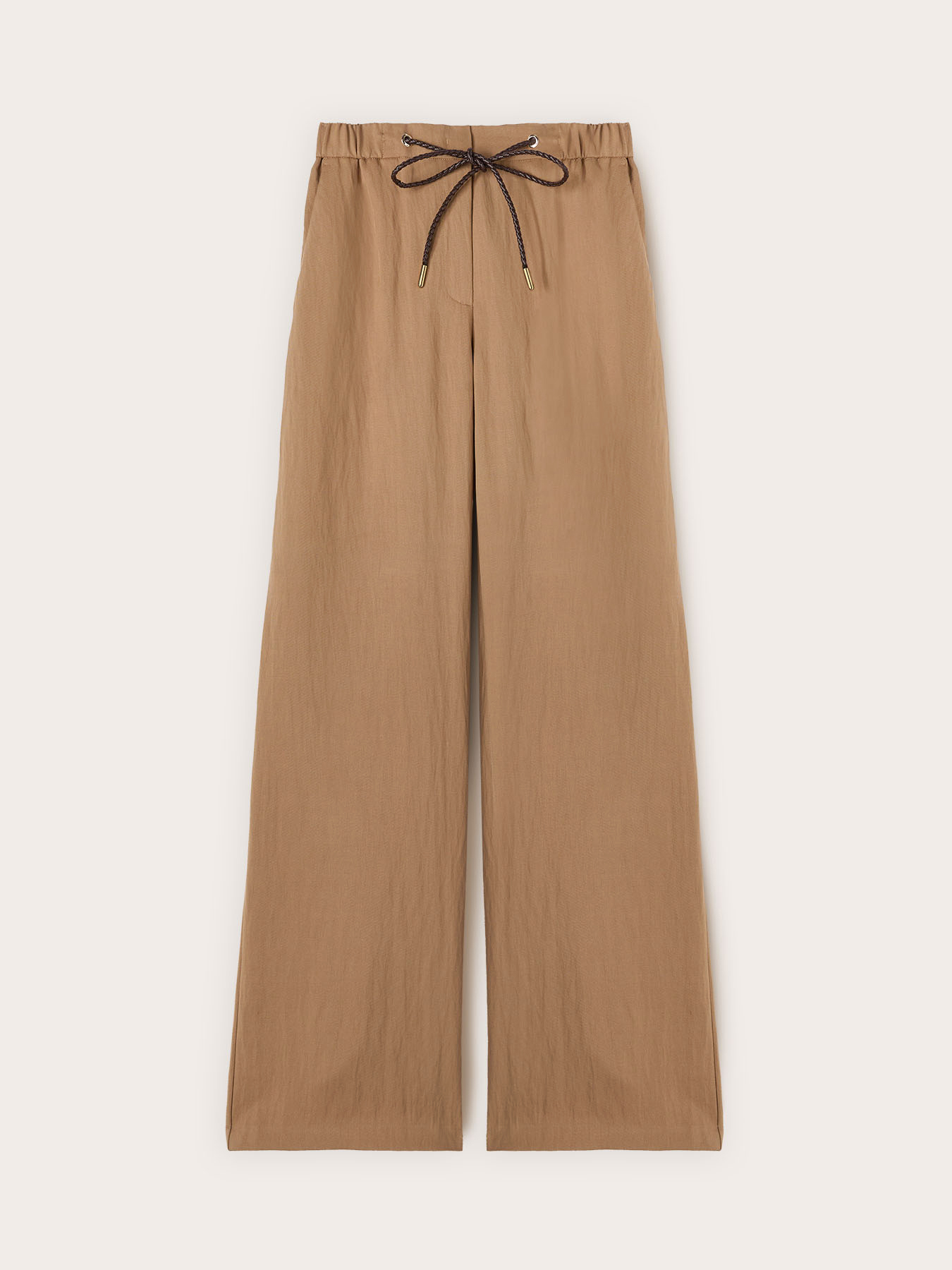 Wide-leg trousers in lyocell blend image number 4