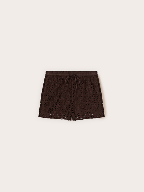 Short en dentelle macram&eacute;