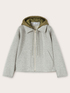 Scuba fabric pea coat with detachable hood image number 4