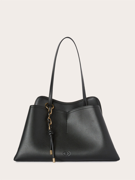 Coated fabric tote bag