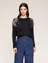 Maglia misto angora con pietre image number 0