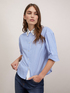Striped shirt with rhinestones on collar image number 4