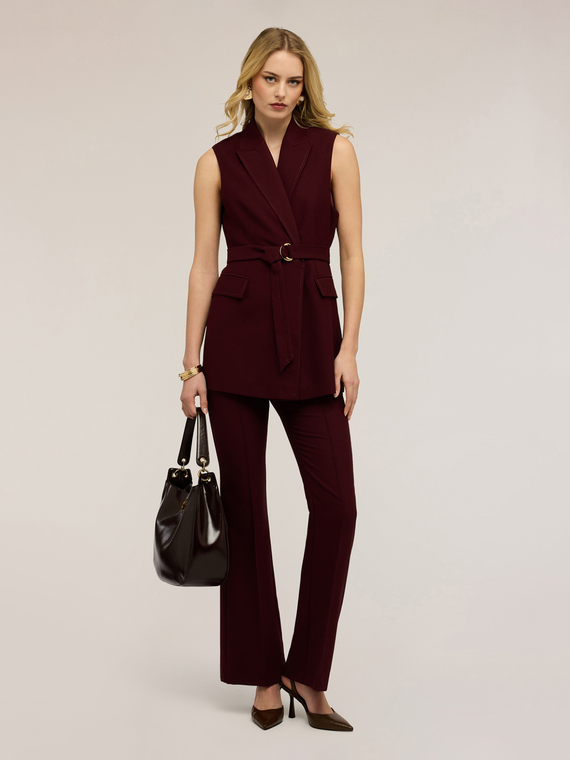 Gilet double boutonnage avec ceinture