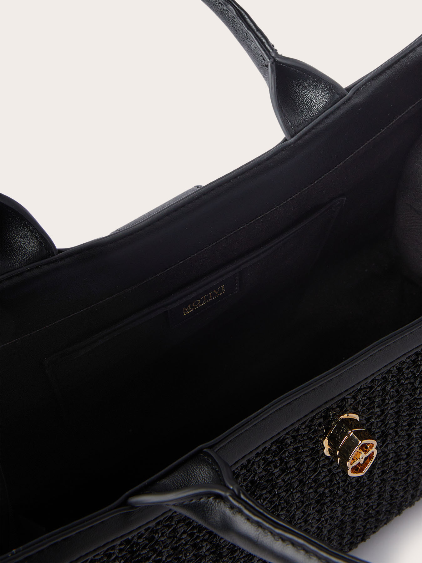 Borsa a bauletto in rafia image number 3