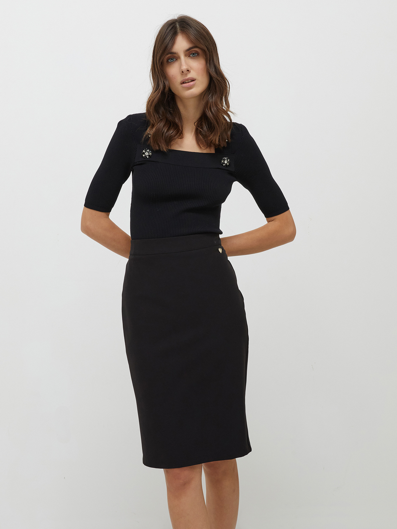 Maglia con bottoni gioiello image number 0