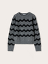 Maglia ricamata a onde in misto cotone image number 4