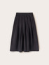 Midi skirt in poplin with pleats image number 4