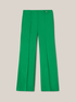 Pantalon flare en satin de couleur unie image number 3