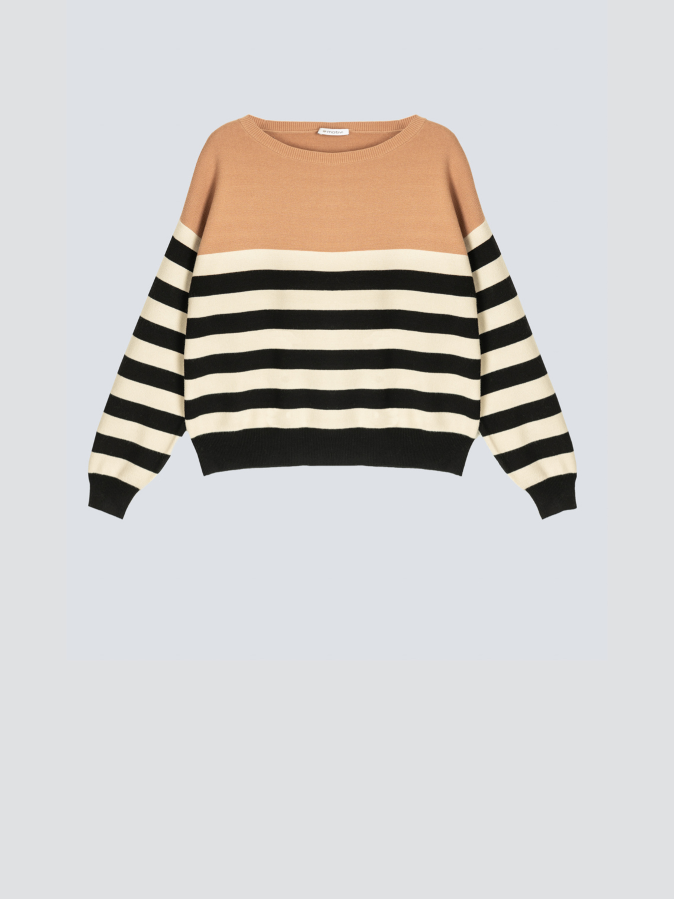 Striped boxy sweater image number 0