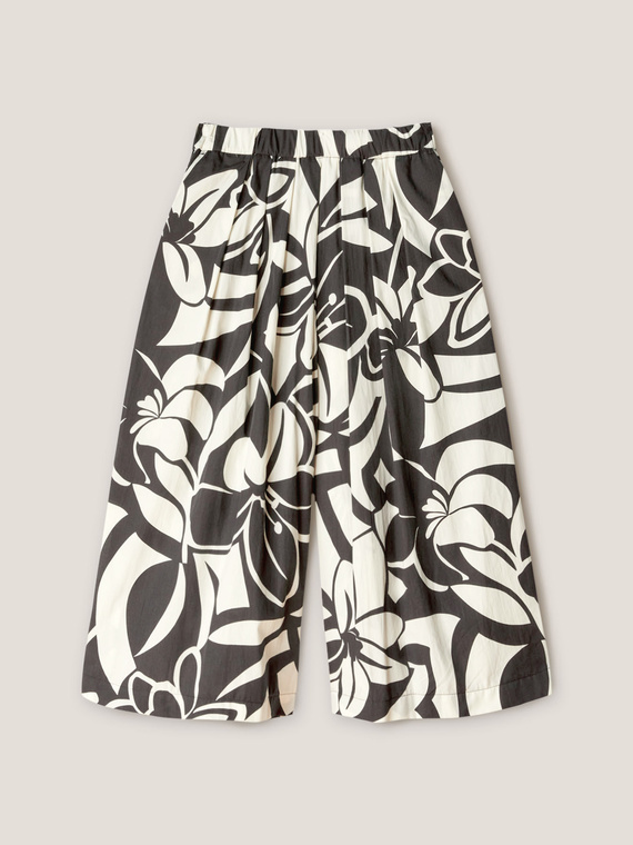Falda pantalón con estampado floral