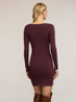 Robe moulante en maille avec d&eacute;collet&eacute; en c&oelig;ur image number 1