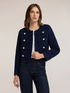 Veste courte en tweed avec boutons bijoux image number 0