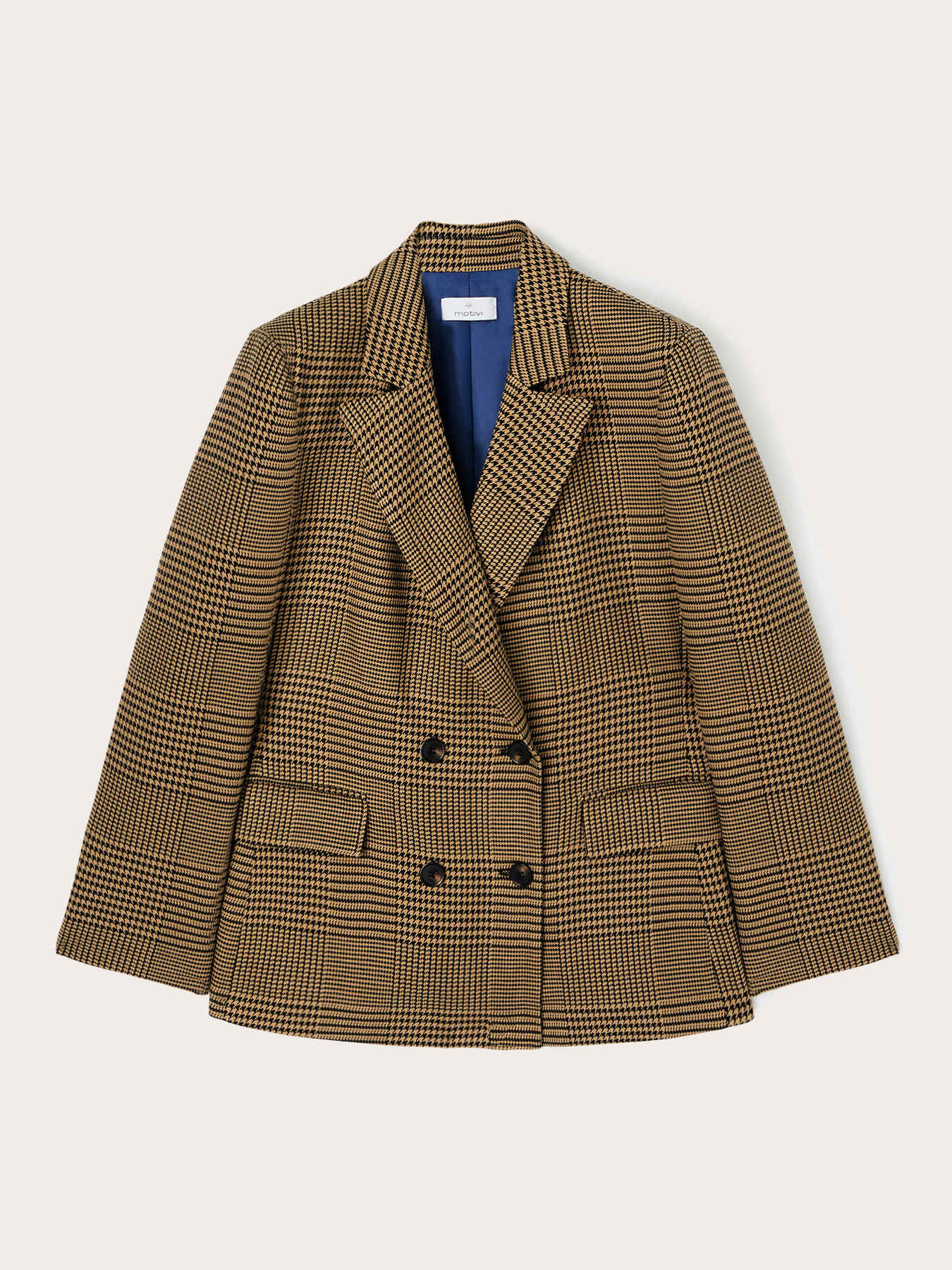 Chequered double-breasted jacket image number 4