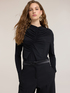 Draped bodysuit with long sleeves image number 0