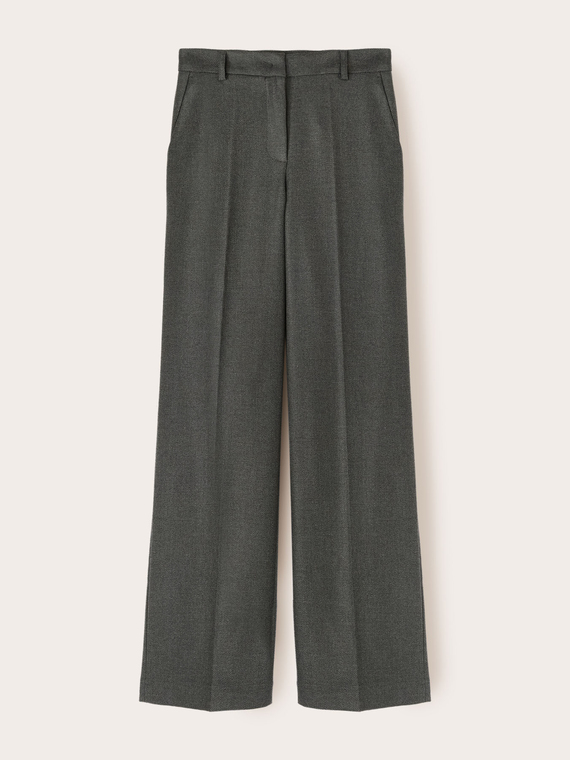 Pantaloni palazzo din flanelă