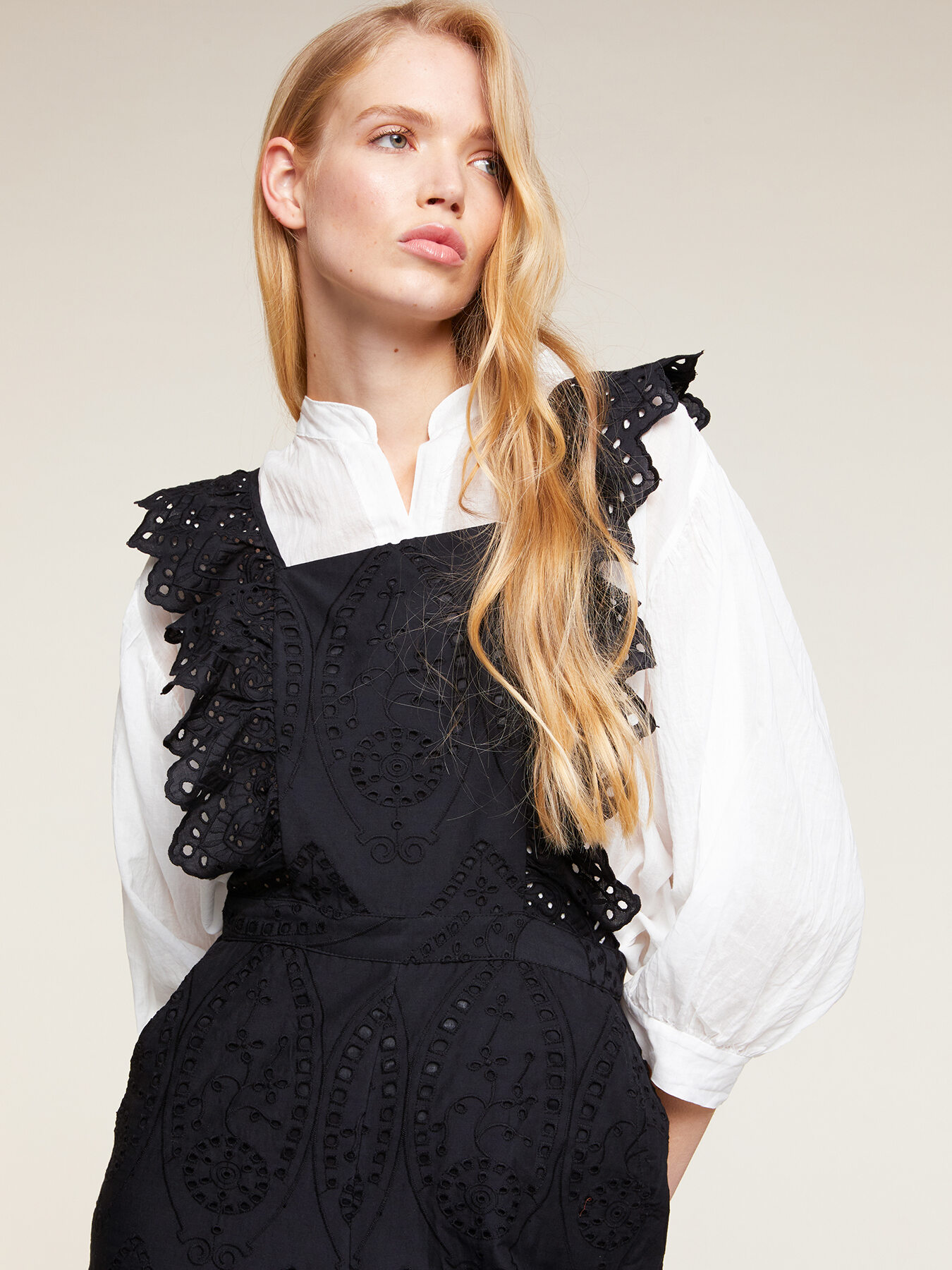 Sangallo lace overalls image number 0