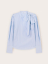Baumwollpopeline-Bluse mit Schleife image number 4