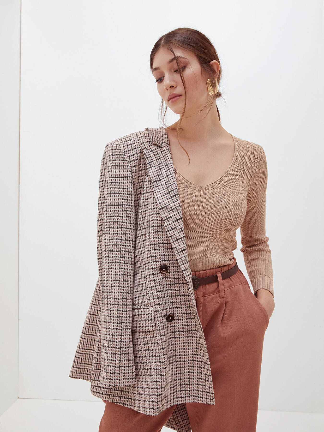 Blazer doppiopetto pied de poule image number 0