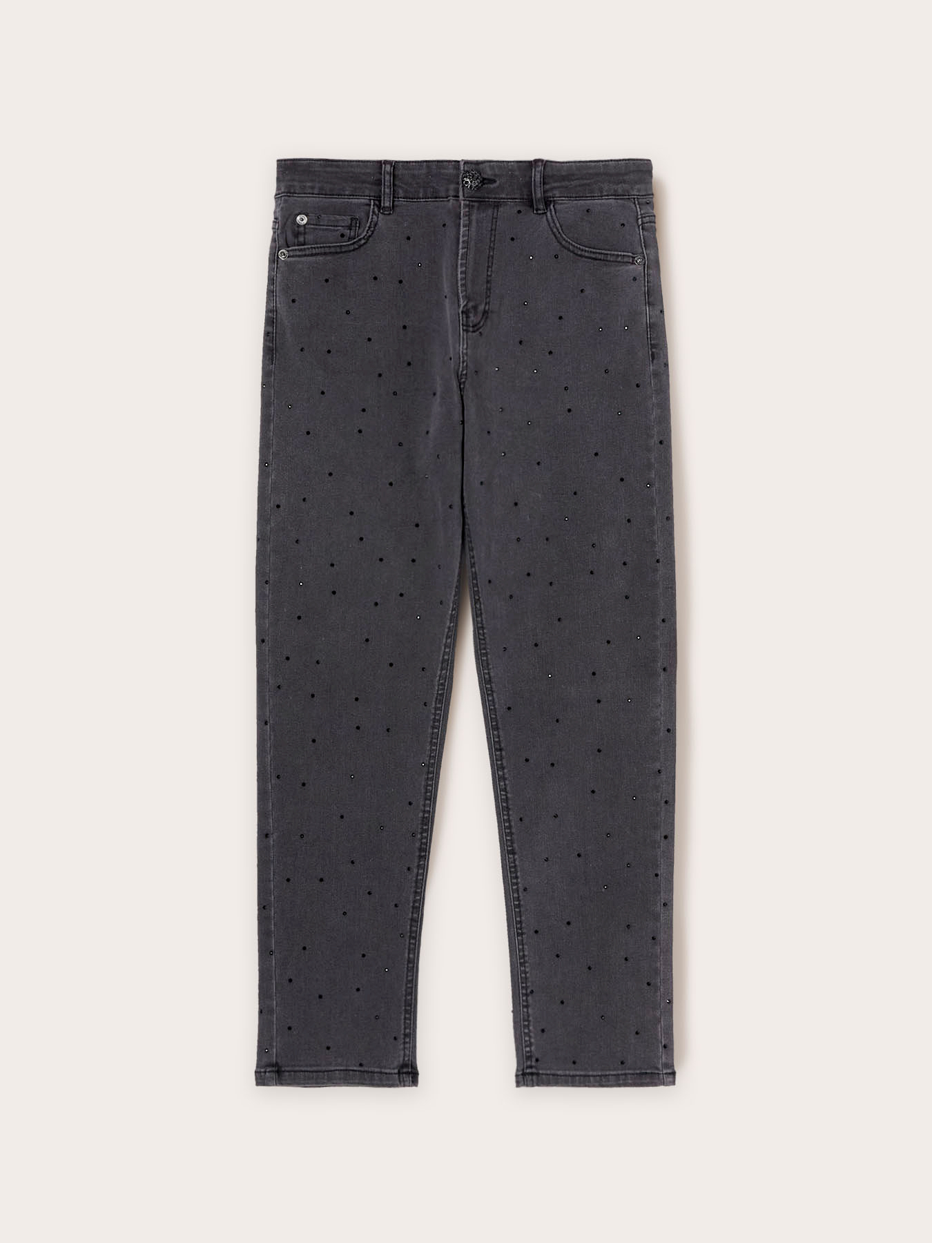 Vaqueros straight con strass image number 4