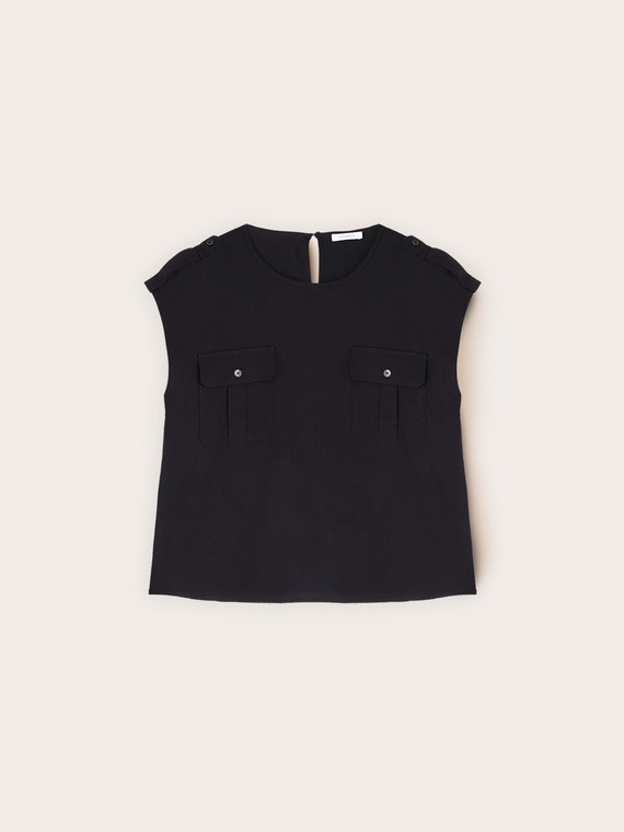 Top with side draping