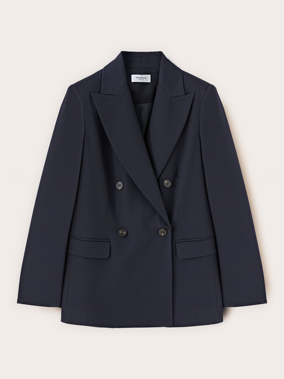 Double-breasted structured jacket