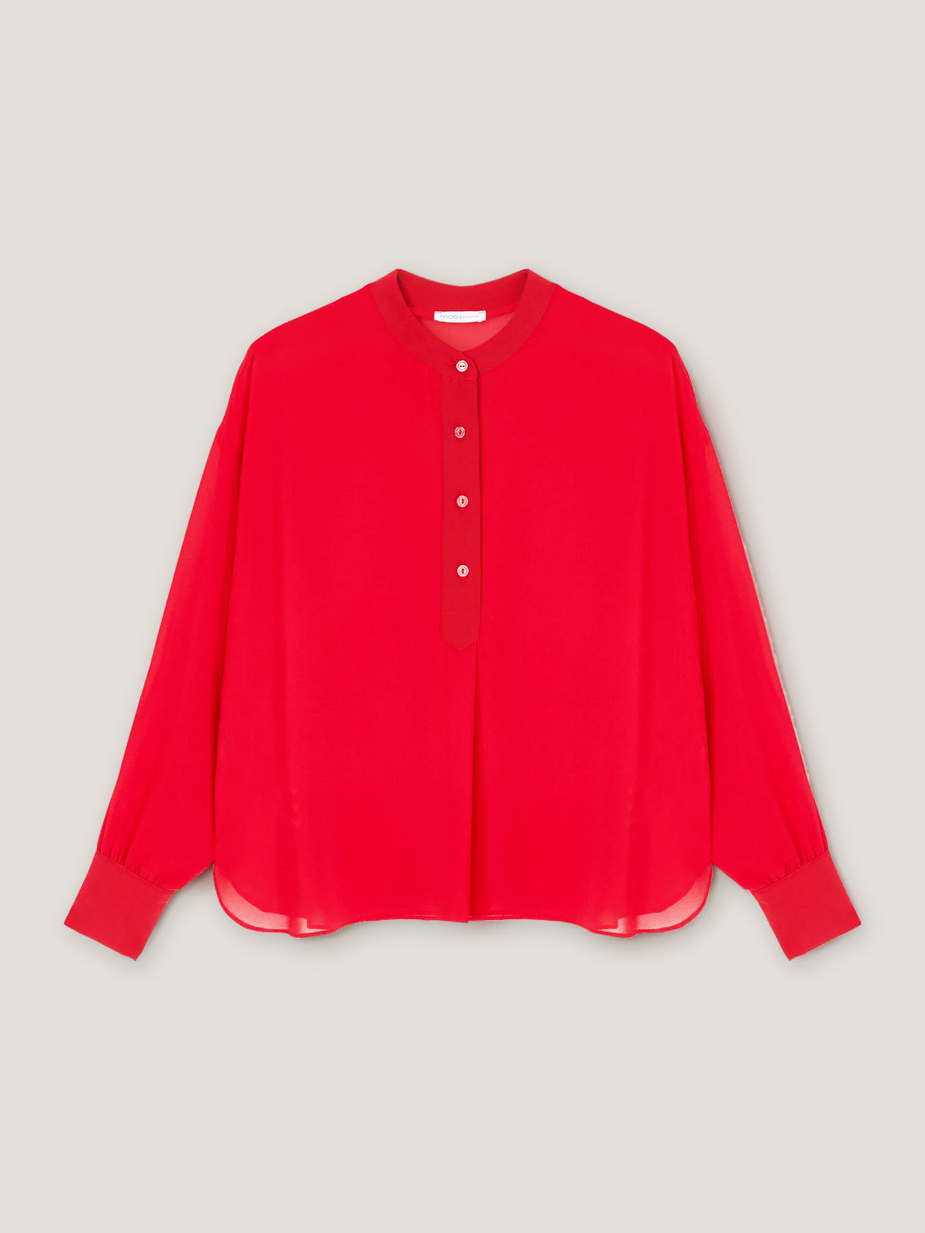 Blouse fluide &agrave; col tunisien image number 3