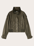 Kurze Crinkle-Bomberjacke mit hohem Kragen image number 4