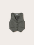 Pinstripe patterned vest with sequins image number 4