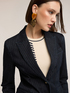 Structured jacket in pinstripe denim image number 3