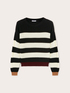 Jacquard striped sweater image number 3