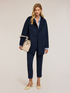 Double-breasted coat in wool blend cloth image number 0