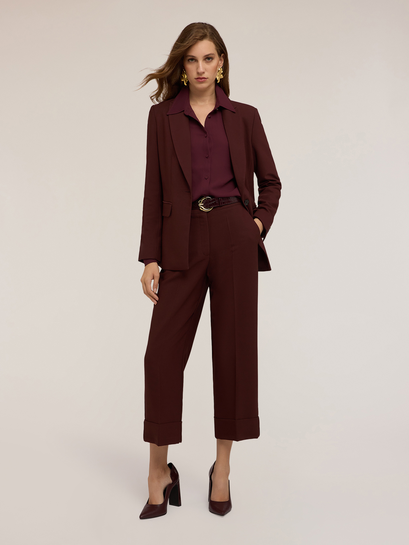 Pantalon court en cr&ecirc;pe image number 3