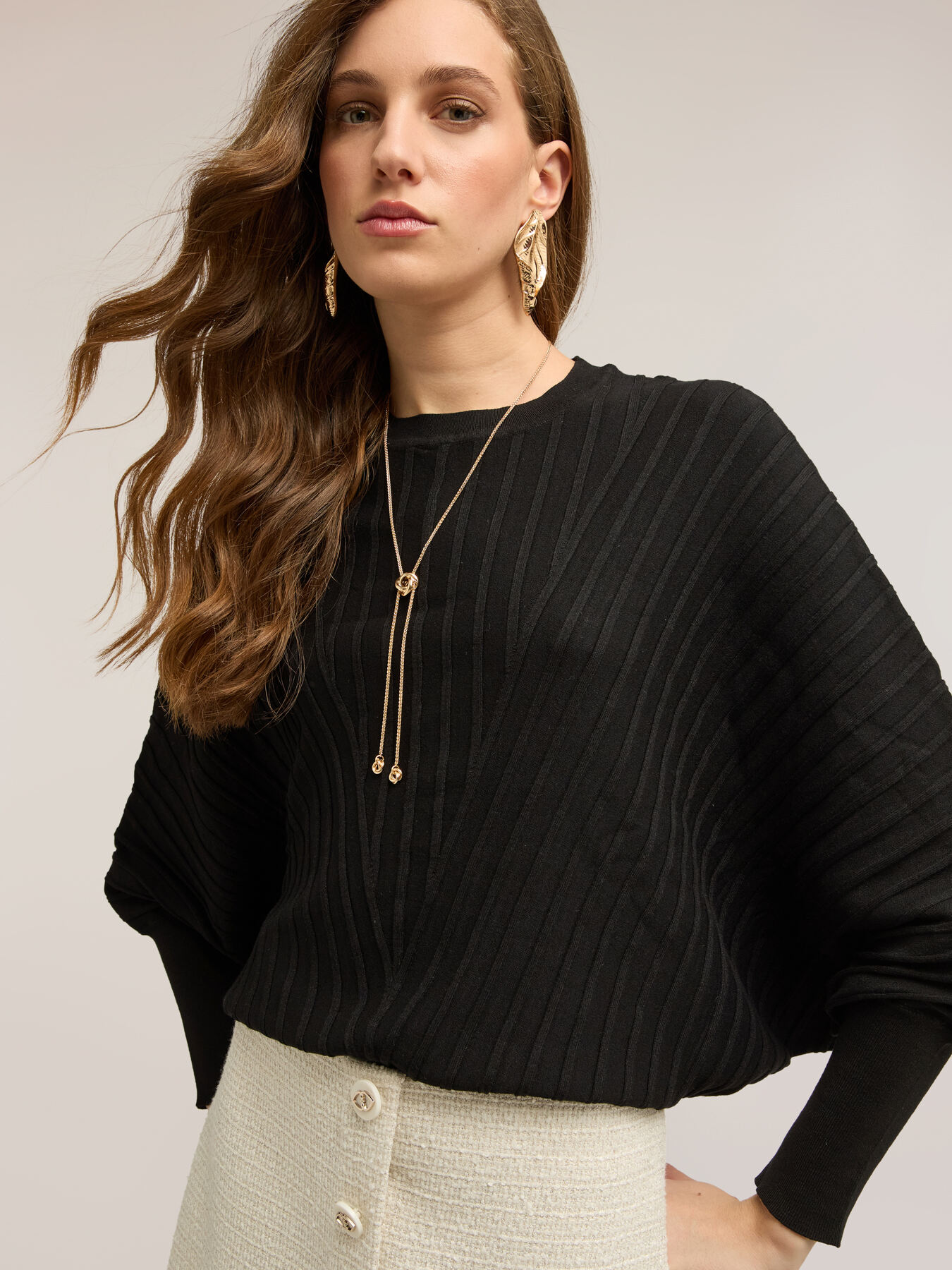 Oversized pleated sweater image number 3