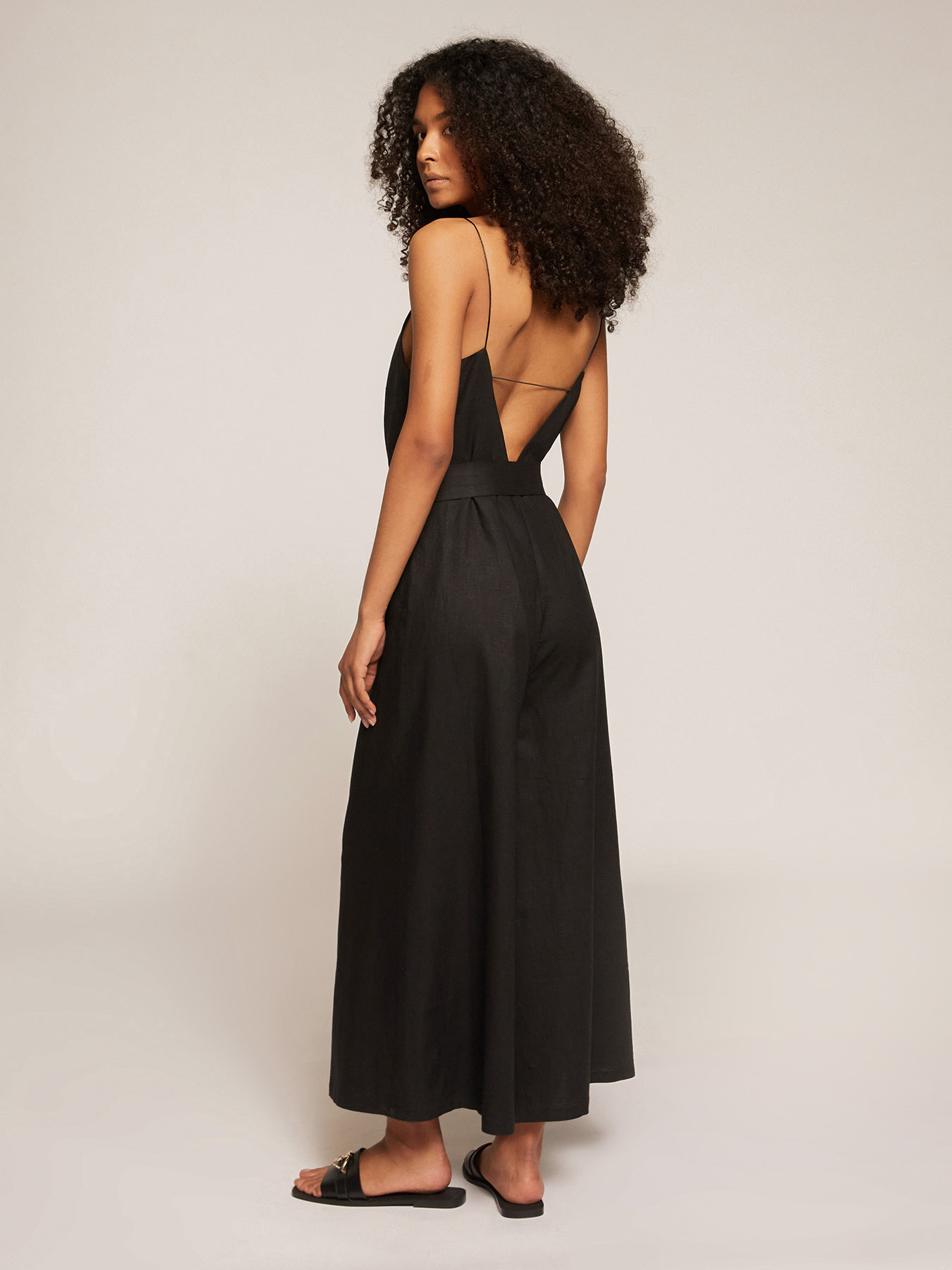 Tuta cropped in lino viscosa image number 1