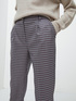 Houndstooth pattern carrot trousers image number 2
