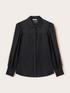 Poplin shirt with semi-sheer inserts image number 4